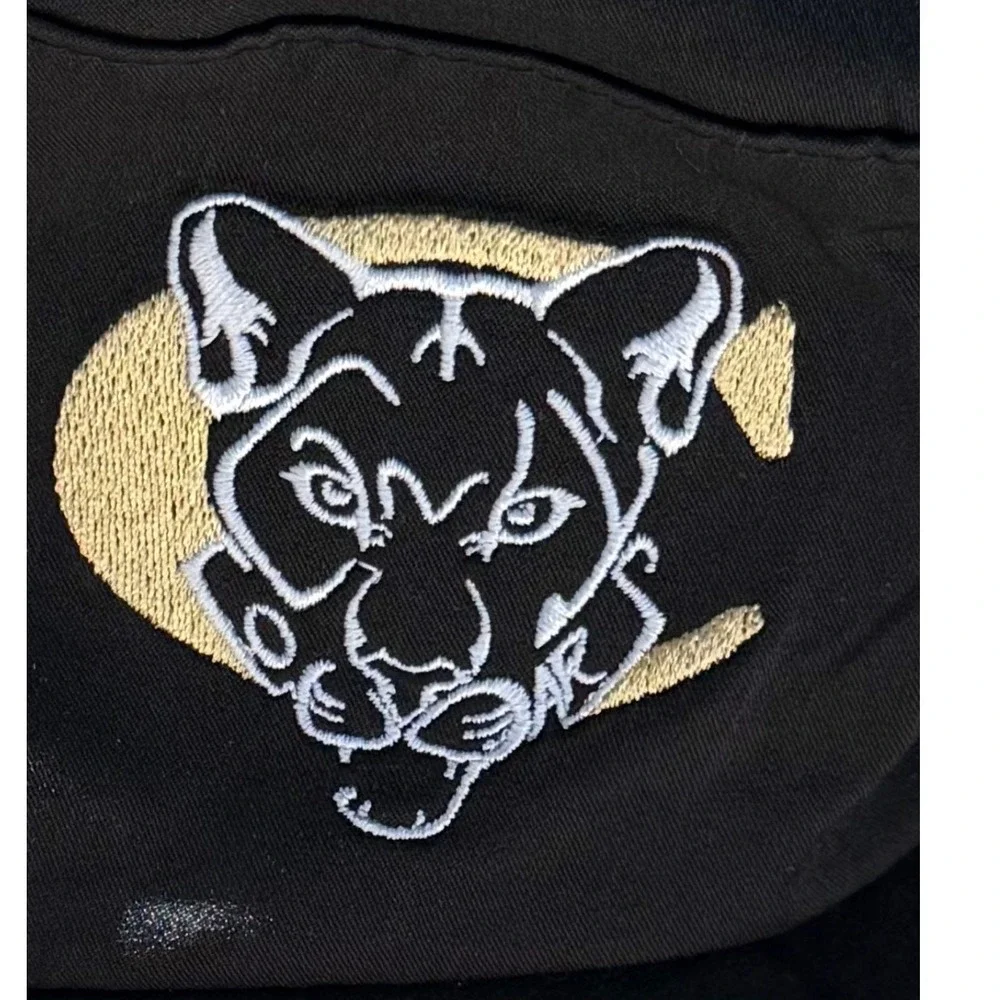 Imperial Sports Mens Black Sun Hat Wide Brim Boonie Cougar‎ Mascot OSFA New